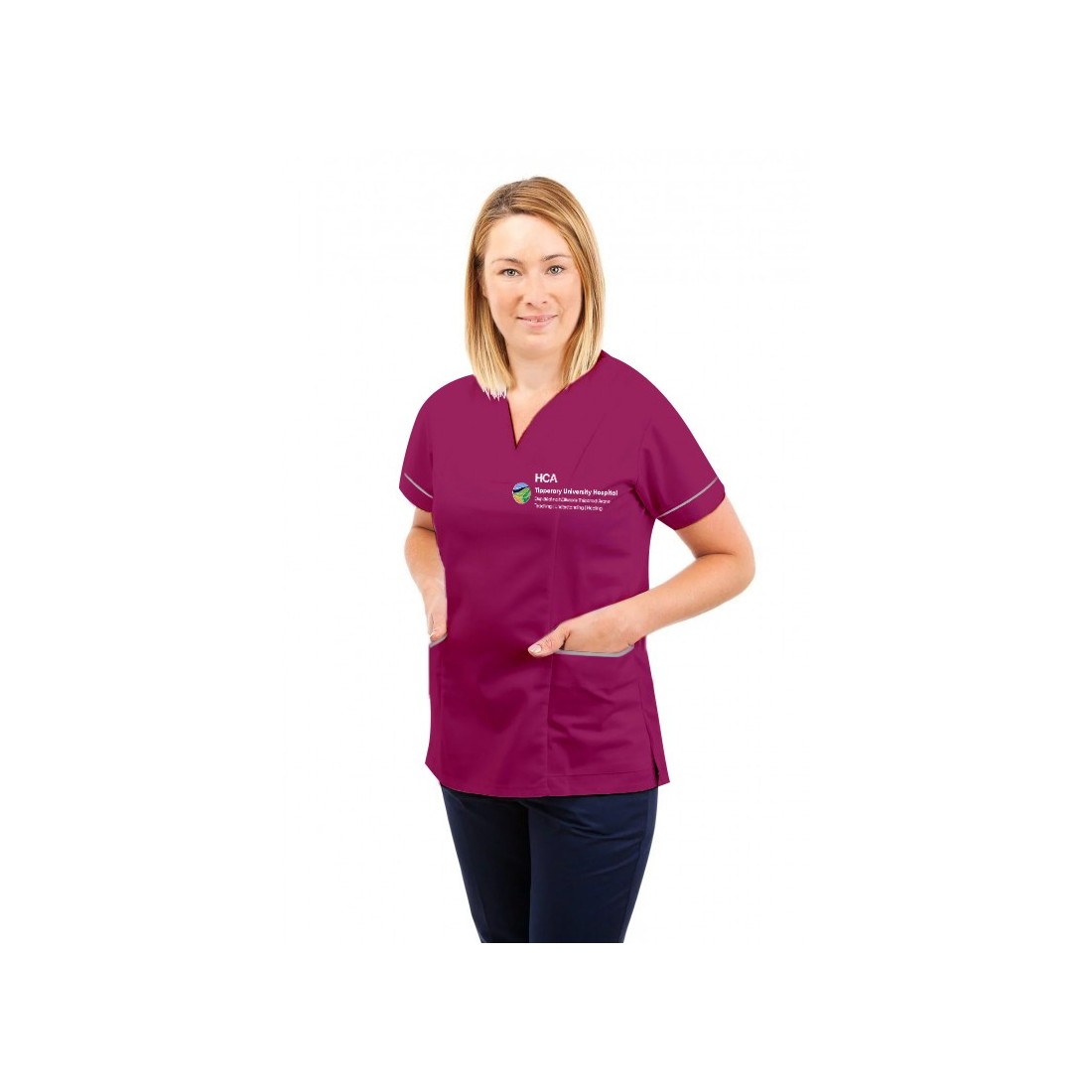 Tipperary University Hospital HCA Scrub Top with V-Neck - MEDCO T05 Tipperary University Hospital HCA Scrub Top with V-Neck - MEDCO T05