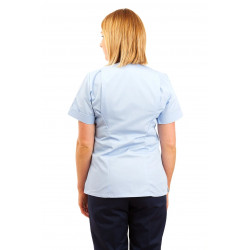 T03 Sky Blue - Nurses Tunic Sweetheart Neckline T03