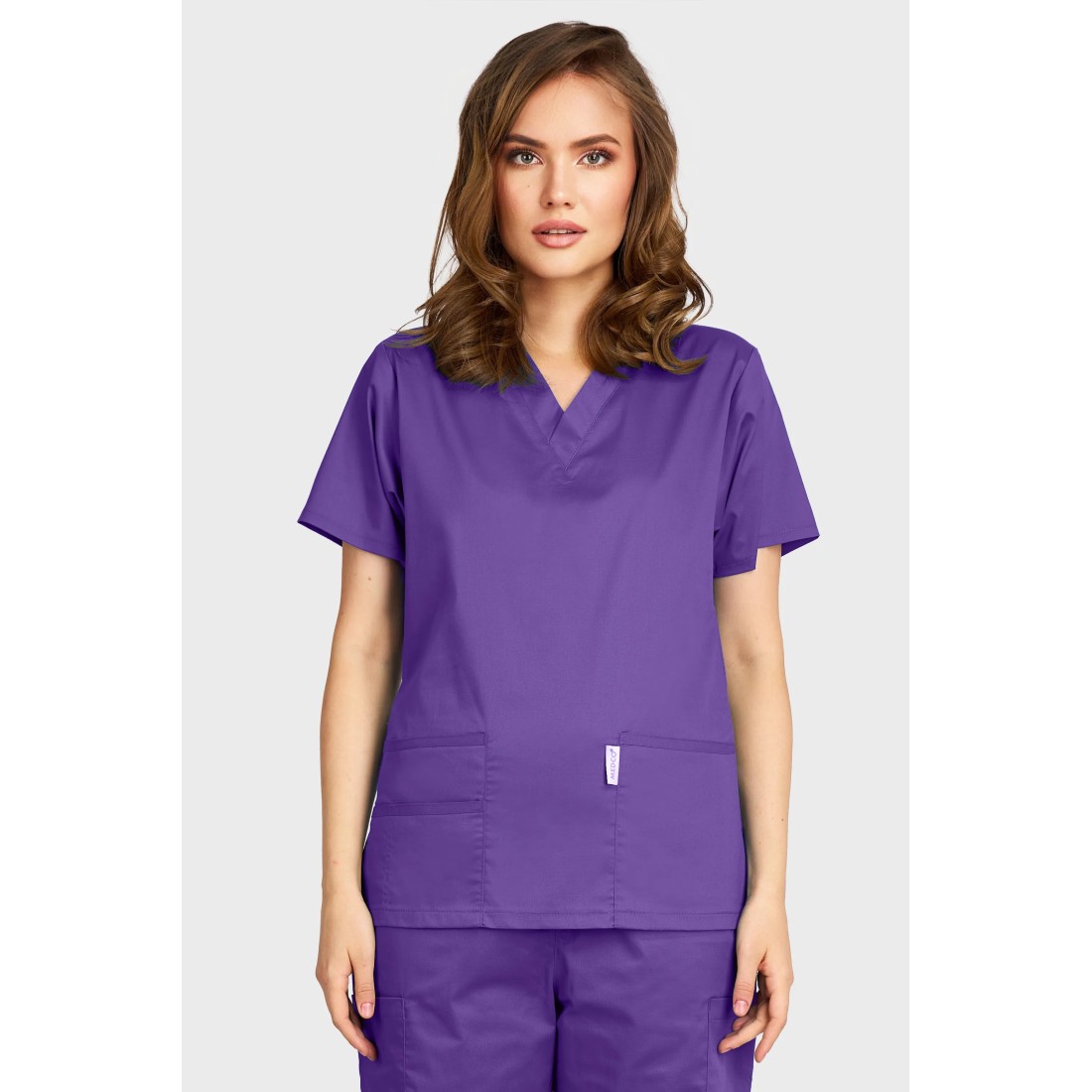 Blossom 4 Lower Pocket V Neck Female Top