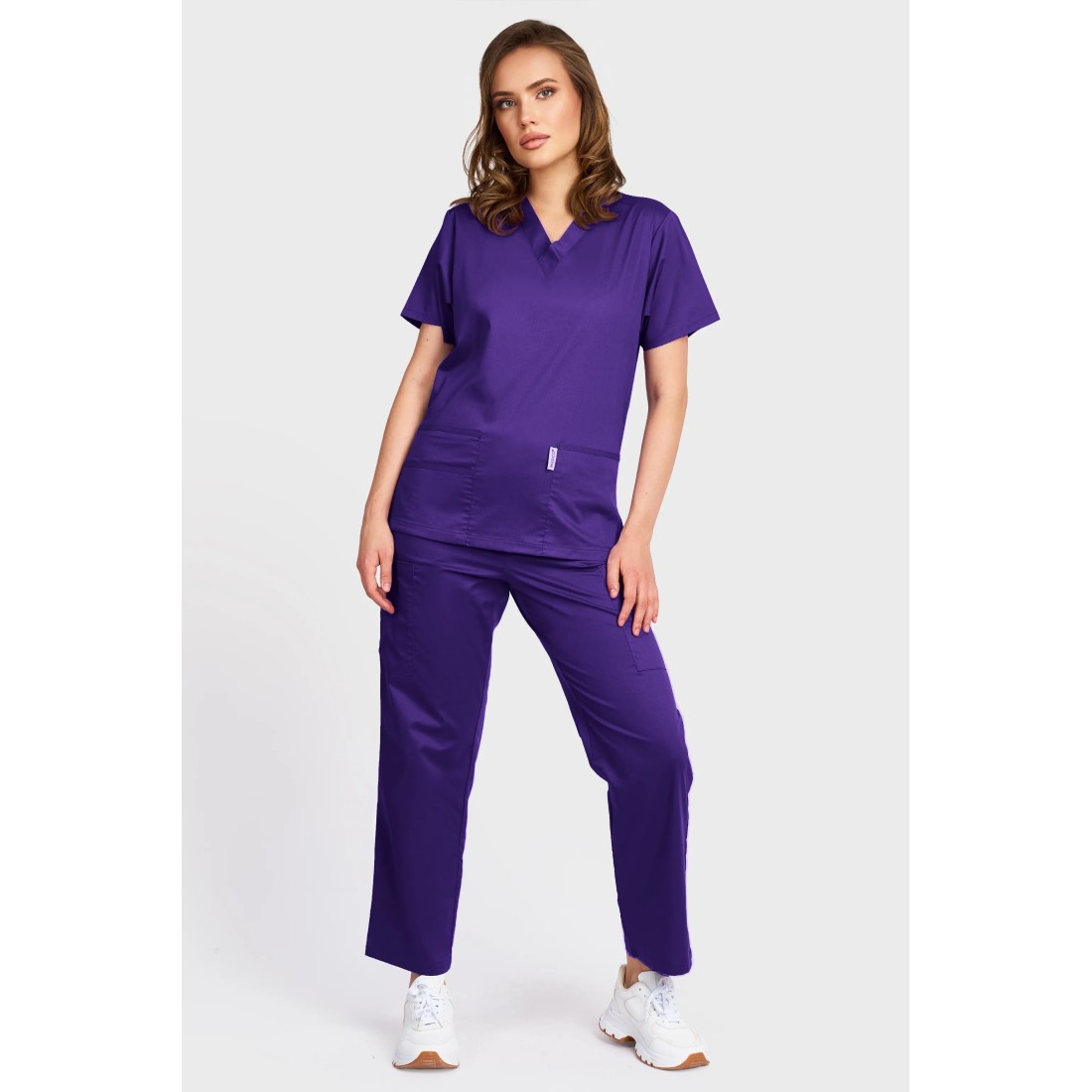 Blossom 4 Lower Pocket V Neck Female Top