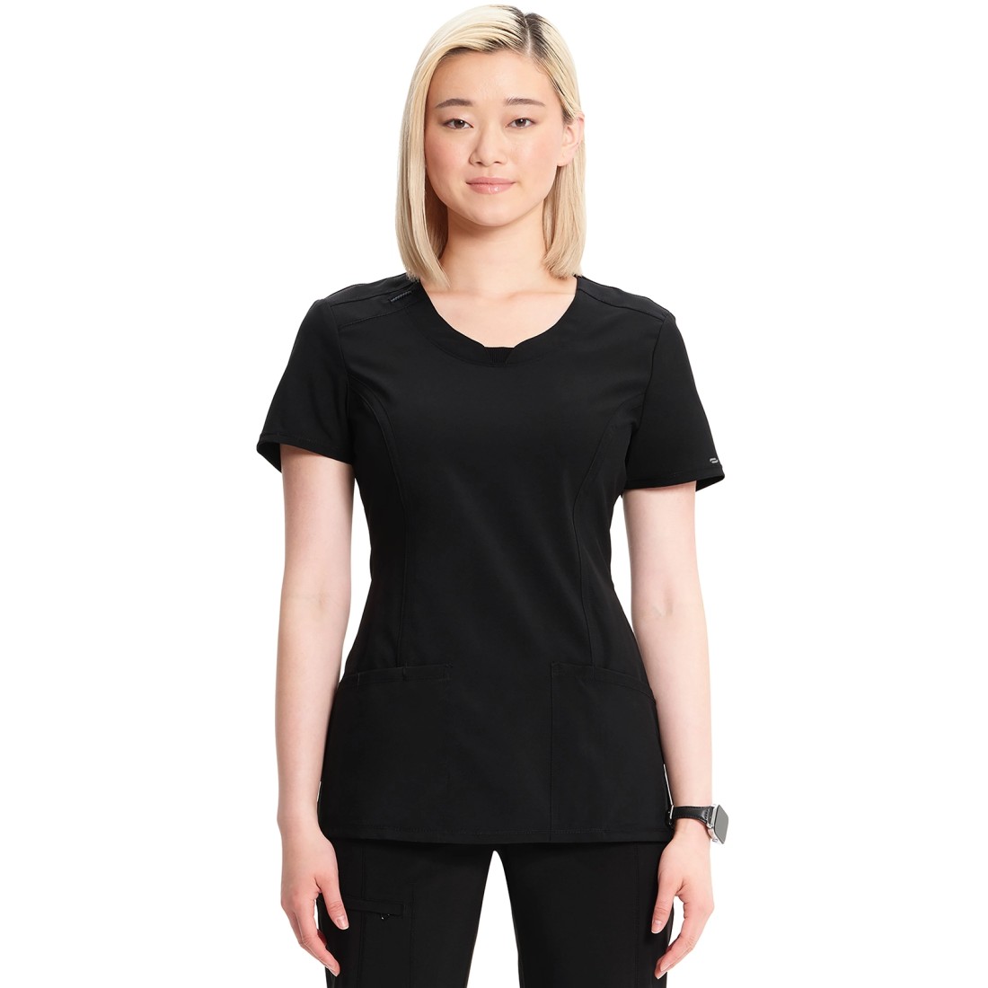 4-Way Stretch Infinity Split Round Neck ScrubTop - CHEROKEE CKE2624A
