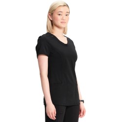 4-Way Stretch Infinity Split Round Neck ScrubTop - CHEROKEE CKE2624A
