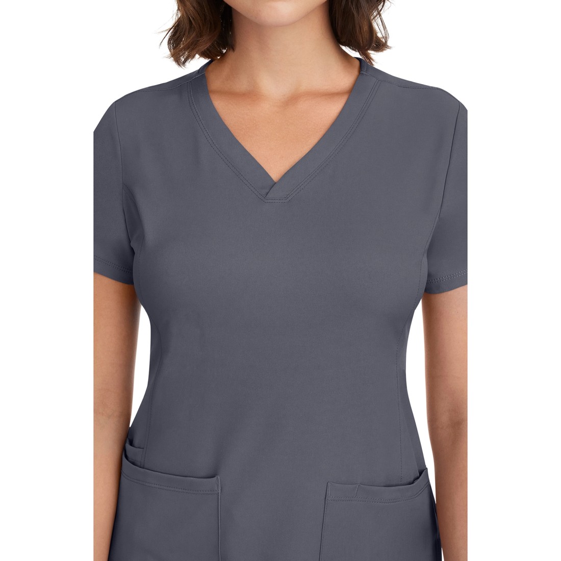 4-Way Stretch HH Works Monica 3-Pocket Stretch V-Neck Scrub Top - HEALING HANDS 2500