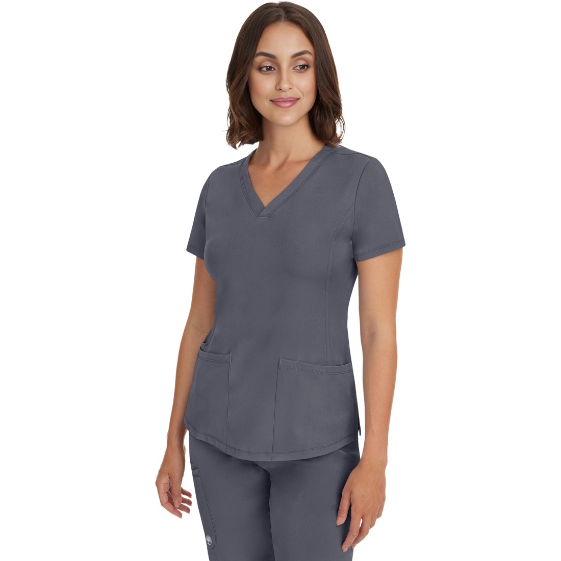 4-Way Stretch HH Works Monica 3-Pocket Stretch V-Neck Scrub Top - HEALING HANDS 2500