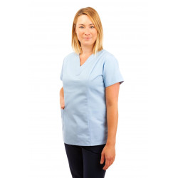 T05 Sky Blue - Nursing Uniforms Fitted Scrub V Neck T05-SKY