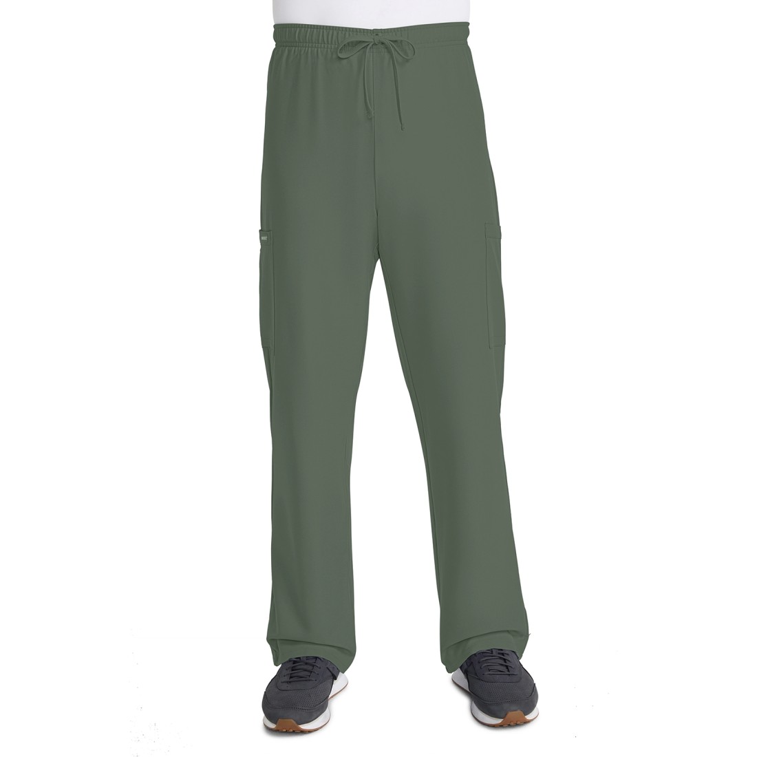 2-Way Stretch Ultra Unisex 3-Pocket Drawstring Straight Leg Scrub Pants - CHEROKEE CKE280A OLIVE