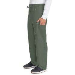 2-Way Stretch Ultra Unisex 3-Pocket Drawstring Straight Leg Scrub Pants - CHEROKEE CKE280A OLIVE