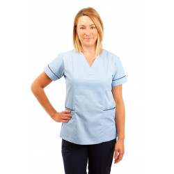 T05 Sky Blue - Nursing Uniforms Fitted Scrub V Neck T05-SKY