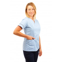 T05 Sky Blue - Nursing Uniforms Fitted Scrub V Neck T05-SKY