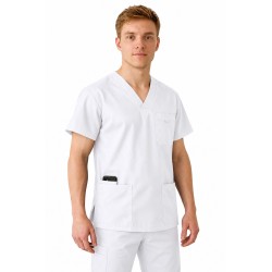 Unisex Multi Pocket Tunic - MEDCO T24 White Unisex Multi Pocket Tunic - MEDCO T24 White