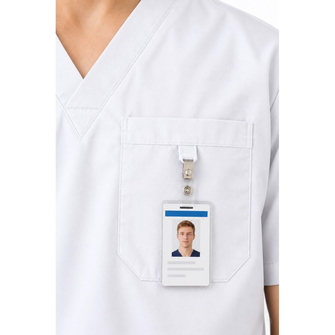 Unisex Multi Pocket Tunic - MEDCO T24 White Unisex Multi Pocket Tunic - MEDCO T24 White