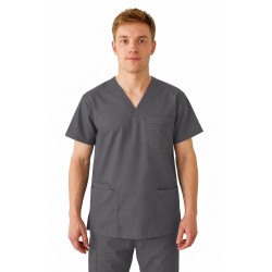 Unisex Multi Pocket Tunic - MEDCO T24 Stone Grey