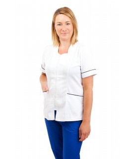 Mens Concealed Zip Healthcare Medical Nurse Carers Vet Work Uniform Tunic 