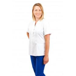 White - Nurses Uniforms Ladies Tunic Revere Collar Concealed Buttons T10 T10