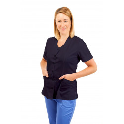 T03 Nurses Tunic Sweetheart Neckline Navy T03-NAV