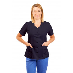 T03 Nurses Tunic Sweetheart Neckline Navy T03-NAV