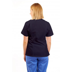 T03 Nurses Tunic Sweetheart Neckline Navy T03-NAV