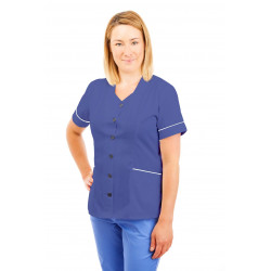 T03 Nurses Tunic Sweetheart Neckline Metro Blue T03-MET