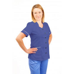 T03 Nurses Tunic Sweetheart Neckline Metro Blue T03-MET