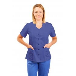 T03 Nurses Tunic Sweetheart Neckline Metro Blue T03-MET