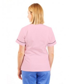 T03 Nurses Tunic Sweetheart Neckline Pink T03-LPI