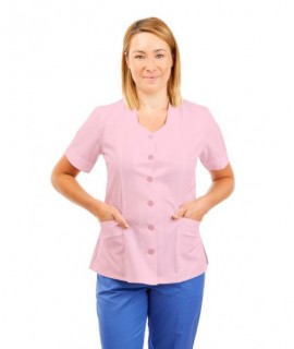 T03 Nurses Tunic Sweetheart Neckline Pink T03-LPI
