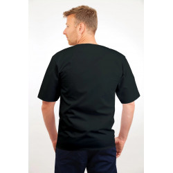T21 Nursing Uniforms Top V Neck Male Black T21-BLA
