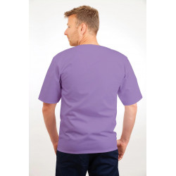 T21 Nursing Uniforms Top V Neck Male Lilac T21-NLI