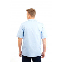 T22 Sky Blue - Nurses Top Revere Collar Male T22