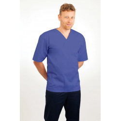 T21 Nursing Uniforms Top V Neck Male Metro Blue T21-MET