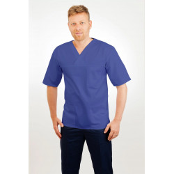 T21 Nursing Uniforms Top V Neck Male Metro Blue T21-MET
