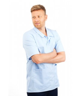 T22 Sky Blue - Nurses Top Revere Collar Male T22