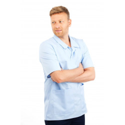 T22 Sky Blue - Nurses Top Revere Collar Male T22