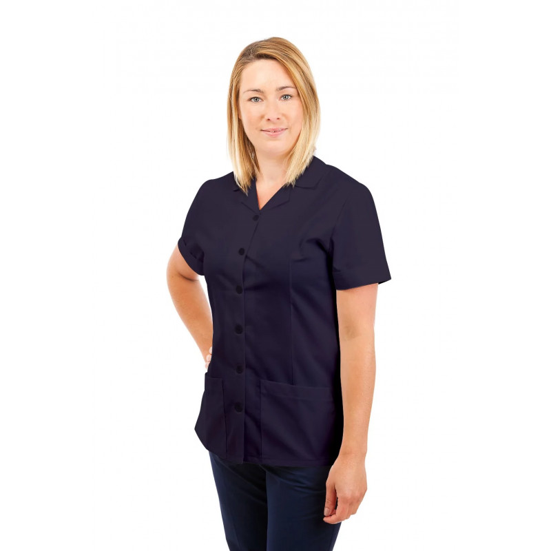 T01 Nurses Uniform Tunic Revere Collar Navy T01-NAV