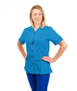 T01 Nurses Uniform Tunic Revere Collar Kingfisher T01-KI
