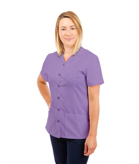 T01 Nurses Uniform Tunic Revere Collar Lilac T01-NLI