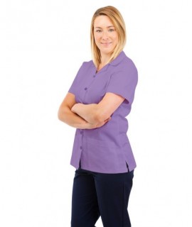 T01 Nurses Uniform Tunic Revere Collar Lilac T01-NLI
