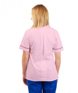 T01 Nurses Uniform Tunic Revere Collar Pink T01-LPI