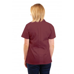 T01 Nurses Uniform Tunic Revere Collar Wine T01-WIN