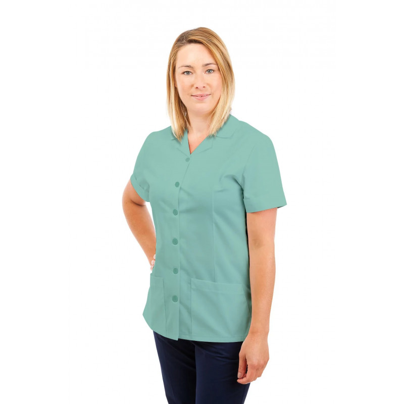 T01 Nurses Uniform Tunic Revere Collar Eau De Nil T01-EDN