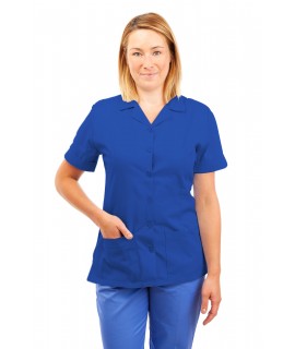 T01 Nurses Uniform Tunic Revere Collar Mid Blue T01-BMB