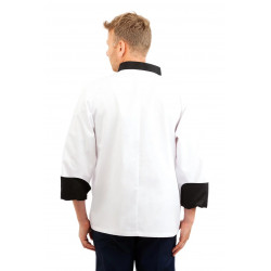 CH01 : Chefs Jacket Long Sleeve Black Trim CH01