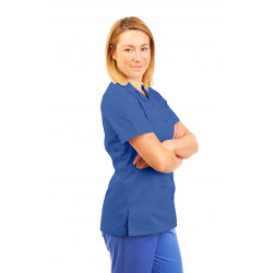 T01 Nurses Uniform Tunic Revere Collar Hospital Blue T01-HBL