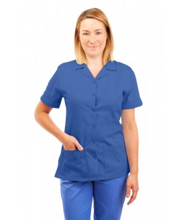 T01 Nurses Uniform Tunic Revere Collar Hospital Blue T01-HBL