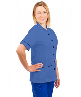 T01 Nurses Uniform Tunic Revere Collar Hospital Blue T01-HBL