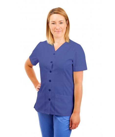 T02 Nurses Uniform V Neck Metro Blue T02-MET