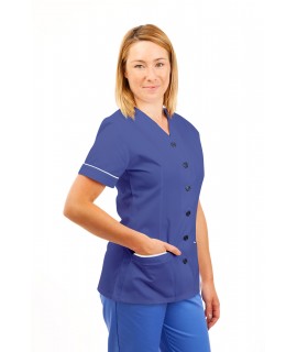 T02 Nurses Uniform V Neck Metro Blue T02-MET