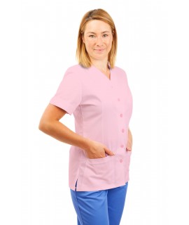 T02 Nurses Uniform V Neck Pink T02-LPI