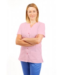 T02 Nurses Uniform V Neck Pink T02-LPI