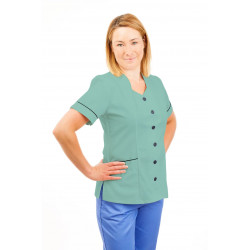 T03 Nurses Tunic Sweetheart Neckline Eau De Nil T03-EDN